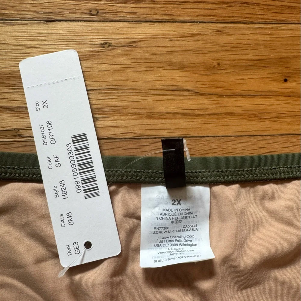 NWT J. Crew High-waisted bikini‎ bottom Size 2X